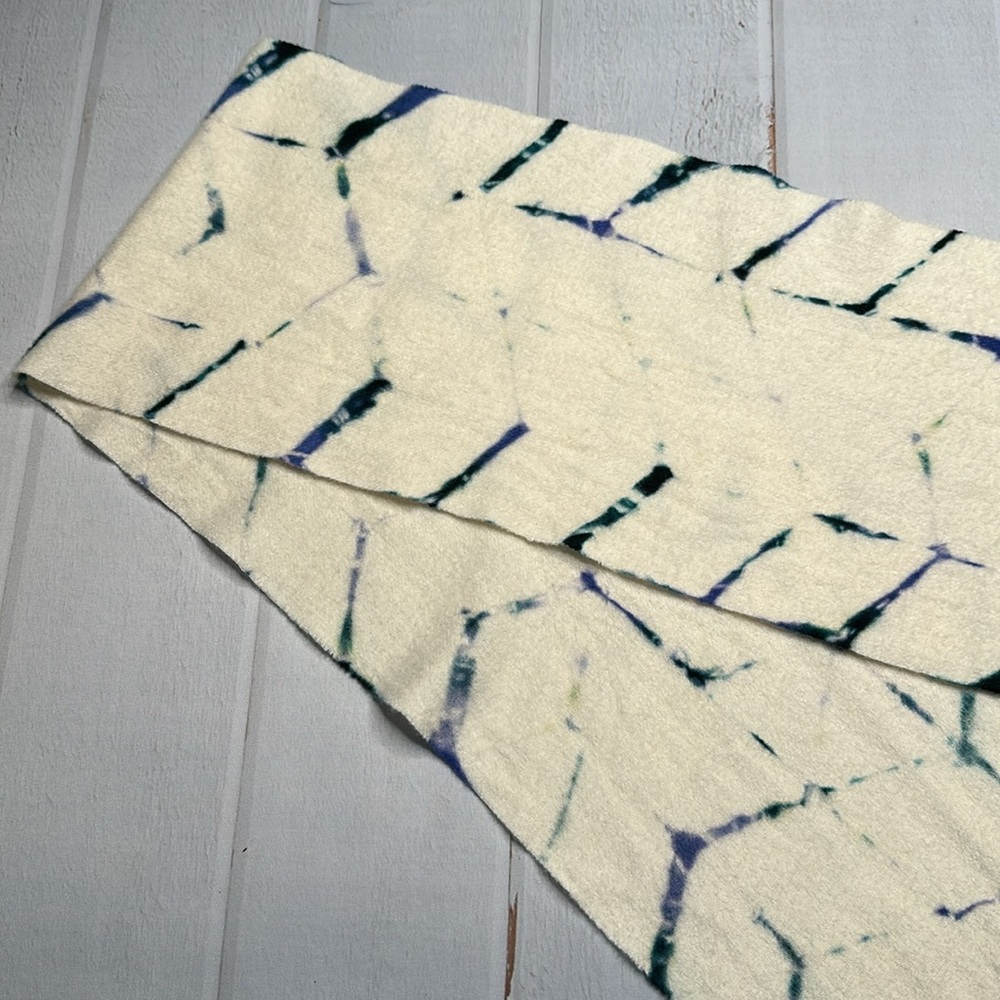 Cashmere scarf hand dyed blue and green - Picture 5 of 13